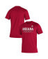 Фото #2 товара Men's Crimson Indiana Hoosiers Sideline Football Locker Practice Creator AEROREADY T-shirt