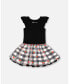 ფოტო #1 პროდუქტის Girl Bi-Material Dress With Mesh And Vichy Skirt - Toddler|Child
