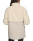 Фото #2 товара Women's Mixed Media Sherpa and Quilt Jacket With Adjustable Waist