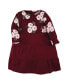 Фото #4 товара Big Girls Cotton Dresses, Black Burgundy Floral