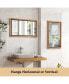 Фото #7 товара Rectangular Wall Mount Mirror 22'' x 36'' Wood Framed Vanity Decor withHanging Hooks