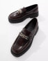 ASOS DESIGN chunky loafers in burgundy