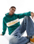 Adidas Originals linear logo hoodie in dark green and yellow Mittelgrün, L - фото #1