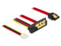 Delock 85235 - 0.3 m - SATA III - SATA 7-pin + Molex (4-pin) - SATA 22-pin - Female/Female - Black