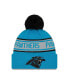 Фото #1 товара Men's Blue Carolina Panthers Repeat Cuffed Knit Hat with Pom