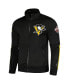 Men's Black Pittsburgh Penguins Classic Chenille Full-Zip Track Jacket