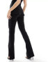 Фото #3 товара In The Style bengaline side split flared leg trousers co-ord in black