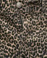 Women's Leopard-Print Straight Shorts Коричневый, 0 - фото #4