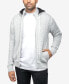 Men's Hooded Full-Zip High Neck Sweater Jacket