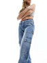 Tommy Jeans Sophie low waisted straight carpenter jeans in light wash Helle Waschung, W33 L30 - фото #5