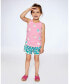 Girl Organic Cotton Gathered Tank Top Bubble Gum Pink - Toddler|Child