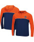 Фото #4 товара Men's Navy Auburn Tigers Flick Quarter-Zip Hoodie Windshirt