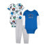 Фото #1 товара 3Pcs Little Star Organic Outfit Set Baby Boy 0-3 Months Mix-Color 100% Cotton