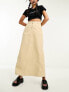 Фото #4 товара Reclaimed Vintage denim maxi skirt in ecru