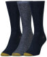 ფოტო #2 პროდუქტის Women's 3-Pack Wellness Non-Binding Flat Knit Crew Socks