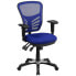 Фото #4 товара Mid-Back Blue Mesh Multifunction Executive Swivel Chair With Adjustable Arms