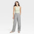 Women's High-Rise Straight Trousers - A New Day Gray Plaid 4