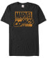 ფოტო #1 პროდუქტის Marvel Men's Comics Distressed Orange Logo Short Sleeve T-Shirt