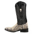 Фото #3 товара Ferrini Vibora Snake Embroidered Square Toe Cowboy Womens Black Casual Boots 90