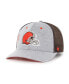 ფოტო #1 პროდუქტის Men's Gray, Brown Cleveland Browns Pixelation Trophy Flex Hat
