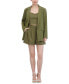 Women's Washed Twill Open Front Blazer