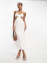 Фото #2 товара ASOS DESIGN washed multi strap cut out midi dress in white