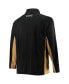 Фото #2 товара Men's Black, Gold New Orleans Saints Big and Tall Polyester Quarter-Zip Raglan Jacket