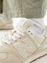 New Balance 574 trainers with gum sole in beige