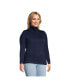 Plus Size Lightweight Jersey Skimming Long Sleeve Turtleneck