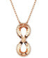 Фото #3 товара Swarovski rose Gold-Tone Mixed Crystal Infinity Pendant Necklace, 15" + 2-3/4" extender