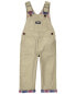 Toddler Classic Plaid-Lined Canvas Overalls 3T