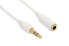 Фото #1 товара InLine Audio Cable - 3.5mm M/F - Stereo - white/gold 2m