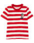 Toddler Striped Hot Dog Graphic Tee 2T