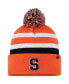 Men's Orange Syracuse Orange State Line Cuffed Knit Hat with Pom