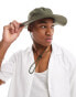 Фото #4 товара ASOS DESIGN safari bucket hat in nylon with contrast puller in khaki