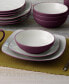 Фото #8 товара Colorwave Square Burgundy 16-Pc. Dinnerware Set, Service for 4