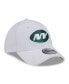 Фото #3 товара Men's White New York Jets NFL Iced II 39THIRTY Flex Hat