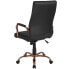 Фото #2 товара High Back Black Leather Executive Swivel Chair With Rose Gold Frame And Arms