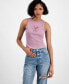 ფოტო #1 პროდუქტის Juniors' Ribbed Graphic Tank