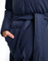 Фото #3 товара Threadbare Tall Treacle shawl collar oversized puffer coat in navy