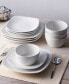 Colorscapes Swirl Square Set 12 Piece Dinnerware Set, Service For 4