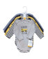 Baby Boys Cotton Long-Sleeve Bodysuits, Construction, 5-Pack