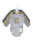 ფოტო #2 პროდუქტის Baby Boys Cotton Long-Sleeve Bodysuits, Construction, 5-Pack