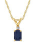 Фото #2 товара Macy's sapphire (3/4 ct. t.w.) & Diamond Accent 18" Pendant Necklace in 14k Gold (Also in Ruby)