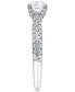 ფოტო #3 პროდუქტის Diamond Knife Edge Milgrain Bead Engagement Ring (7/8 ct. t.w.) in 18k White Gold