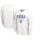 ფოტო #2 პროდუქტის Men's White Duke Blue Devils On Court Long Sleeve T-shirt