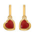 Gold Plated Dangle Earrings with Diamonds and Agates Gemstones DE797