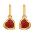 Фото #1 товара Gold Plated Dangle Earrings with Diamonds and Agates Gemstones DE797