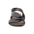 Softwalk Tieli S2109-001 Womens Black Leather Strap Sandals Shoes