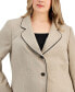 Plus Size Framed Twill Two-Button Pantsuit